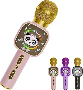 Kids Bluetooth Karaoke Microphone with Speaker Fun Singing Toy for Parties