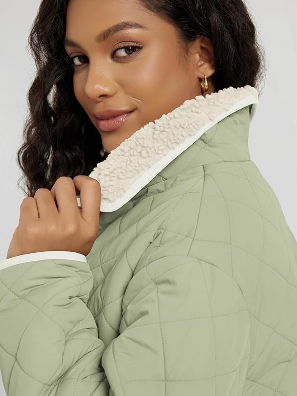 ODODOS Women’s Sherpa Lined Insulated Jacket with Pockets