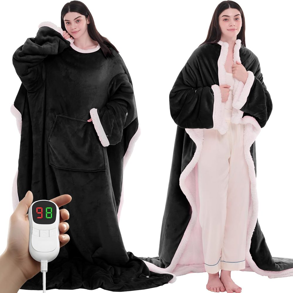 PLOATH Heated Electric Blanket Shawl with 10 Heat Levels