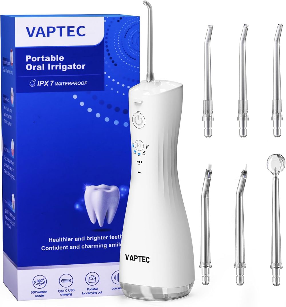 Portable Power Water Flosser – Cordless 6‑Mode Oral Irrigator for Teeth Cleaning