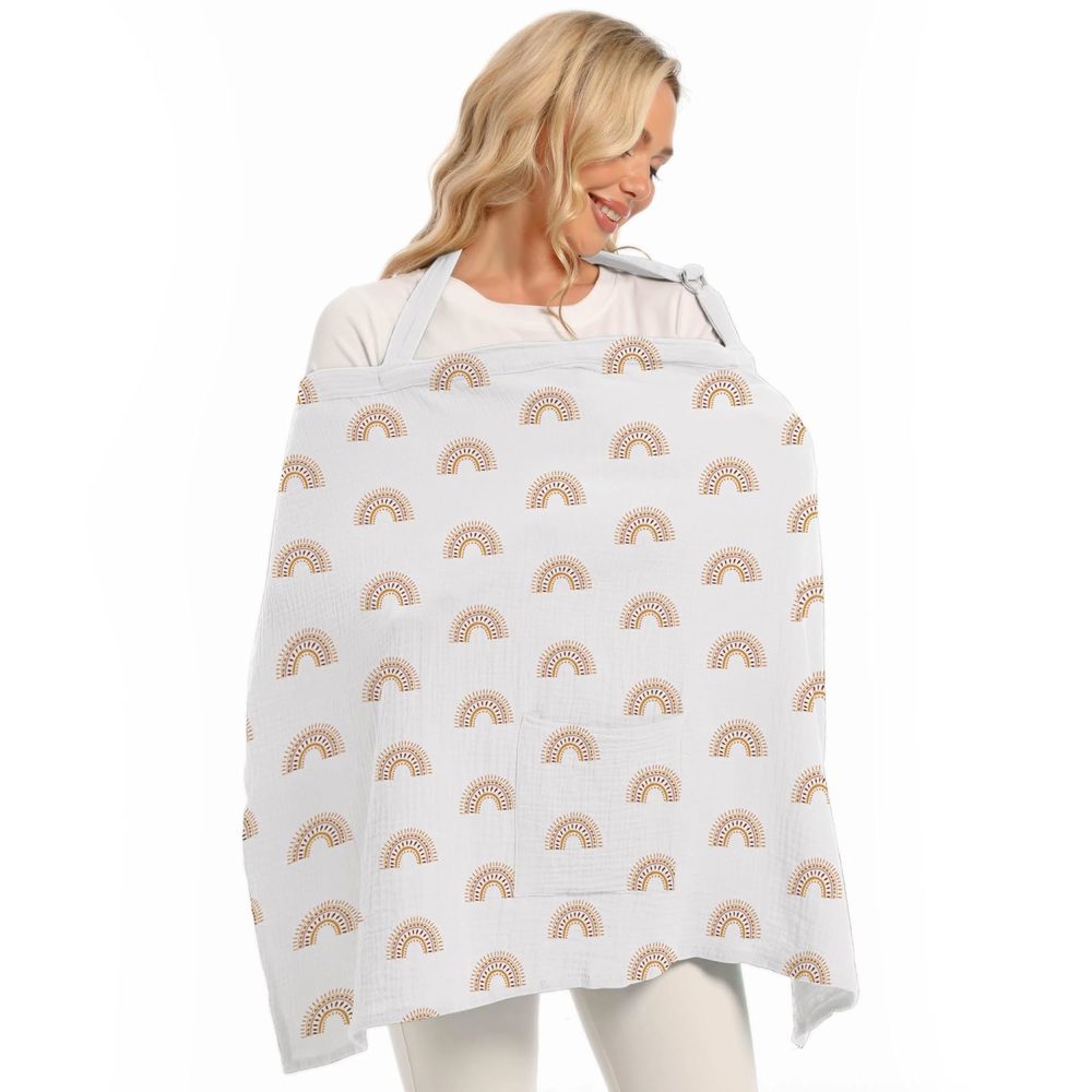 Wimst Muslin Nursing Cover Soft, Breathable Privacy Cover for Breastfeeding