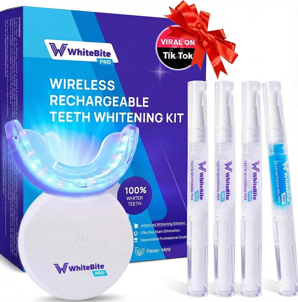 Whitebite Pro Teeth Whitening Kit – LED Whitening + Carbamide Peroxide Gel (Amazon)