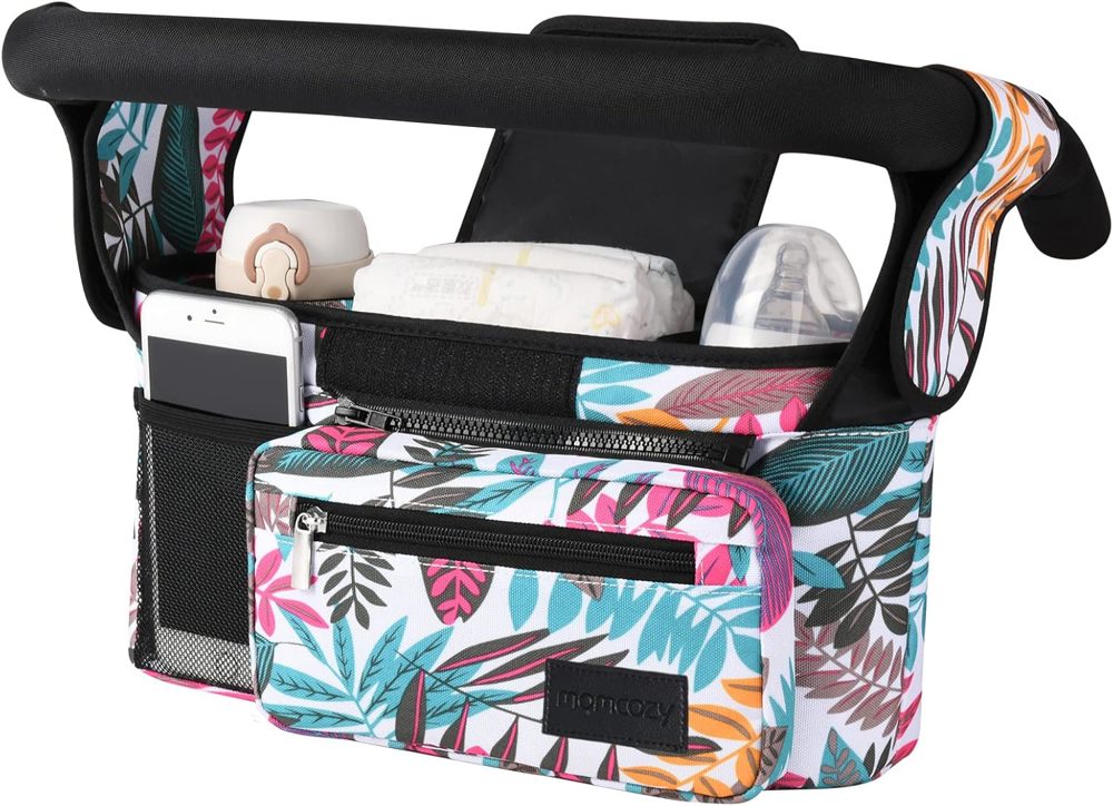 Momcozy Universal Stroller Organizer With Insulated Cup Holders Keep Essentials Within Reach
