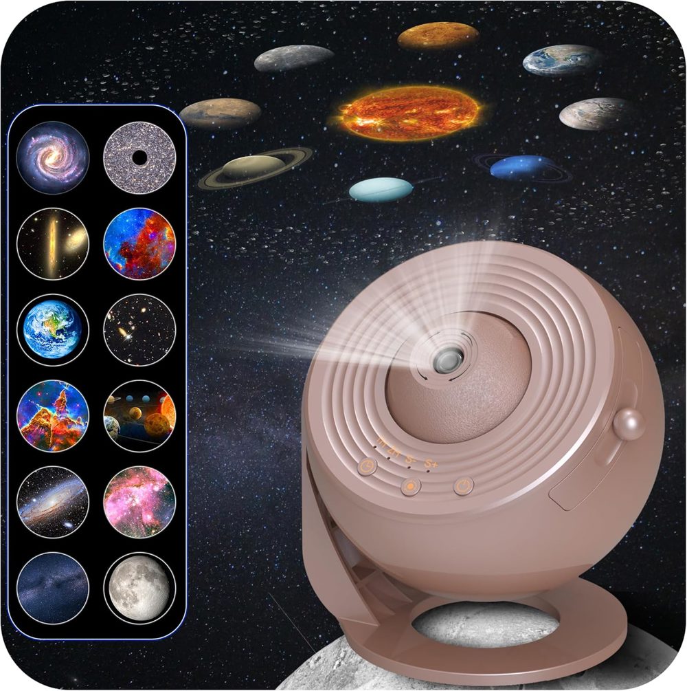 HD Galaxy Projector with 13 Planetarium Films – Explore Space from Your Room