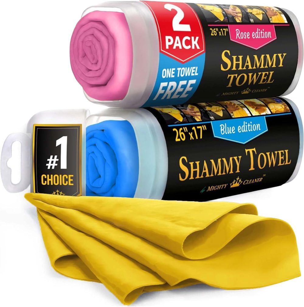 Premium 2+1 Shammy Cloth Set for Car Drying – Super Absorbent & Scratch-Free