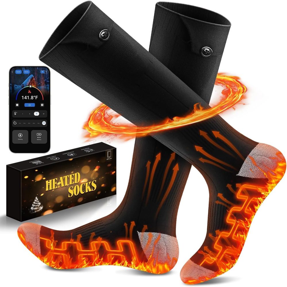 Rechargeable Heated Socks with App Control – 6000mAh Batteries