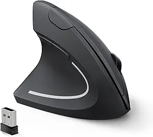 Lekvey Left Handed Ergonomic Vertical Wireless Mouse for Lefty Comfort and Productivity