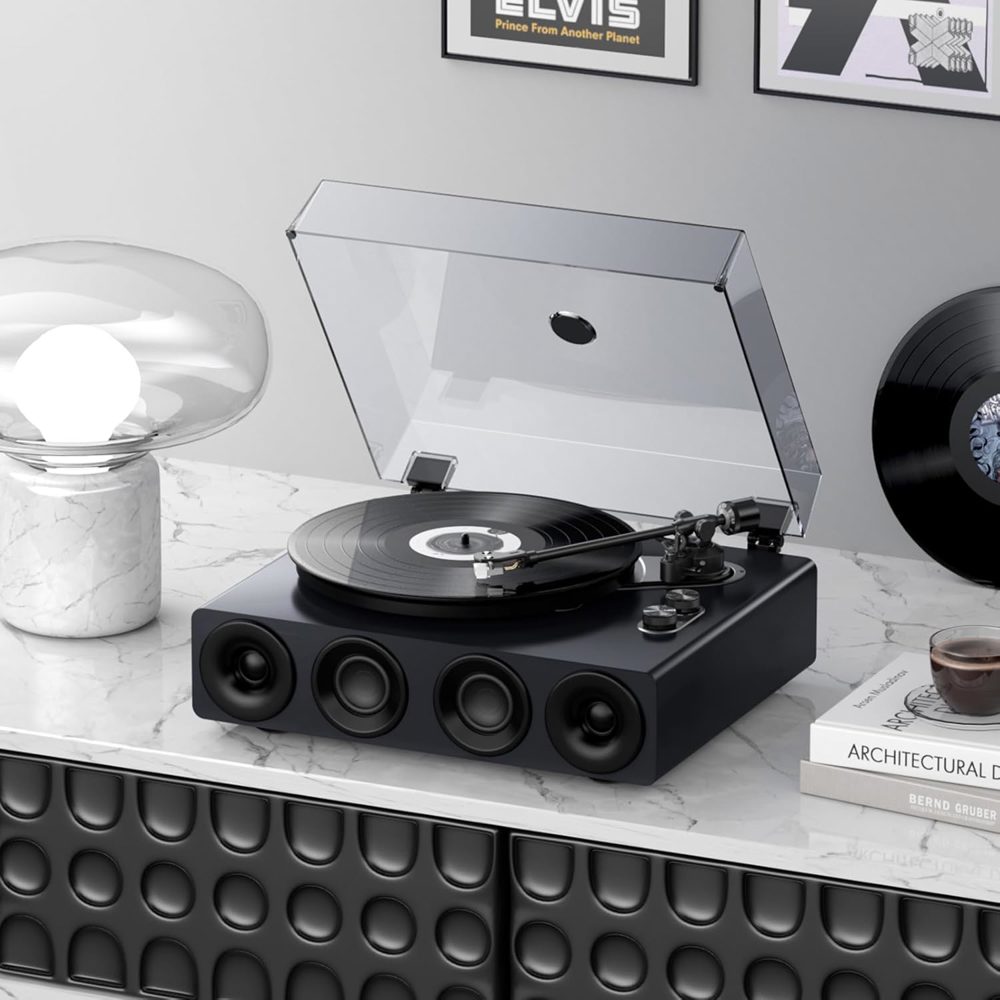 All-in-One High Fidelity Turntable with Built-In Speakers