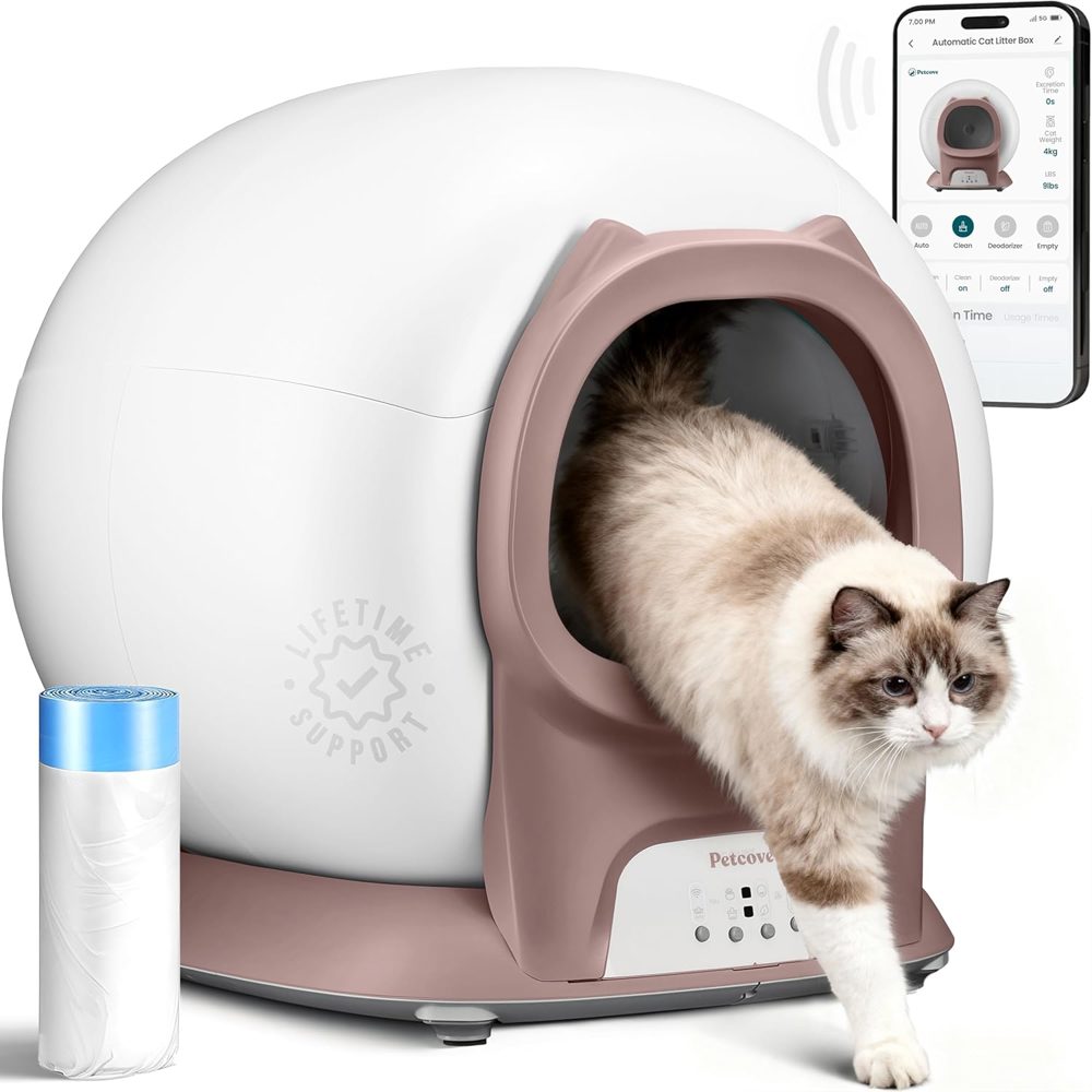Self-Cleaning Litter Box with App Control and Odor Removal