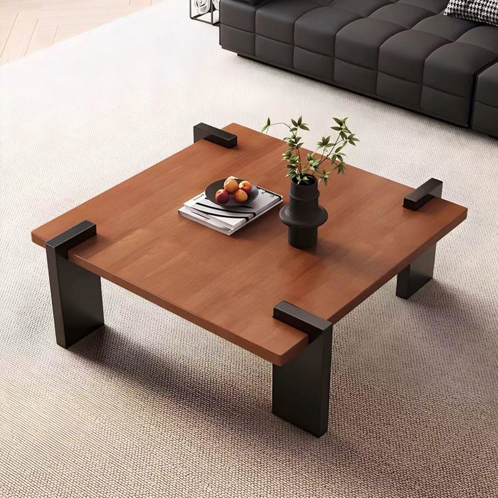 SoulNest Solid Walnut Coffee Table – Mid-Century Modern Style