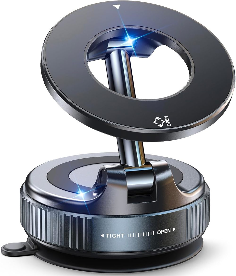 Jononser Magnetic Suction Cup Car Phone Mount with 360° Adjustable Magnetic Grip