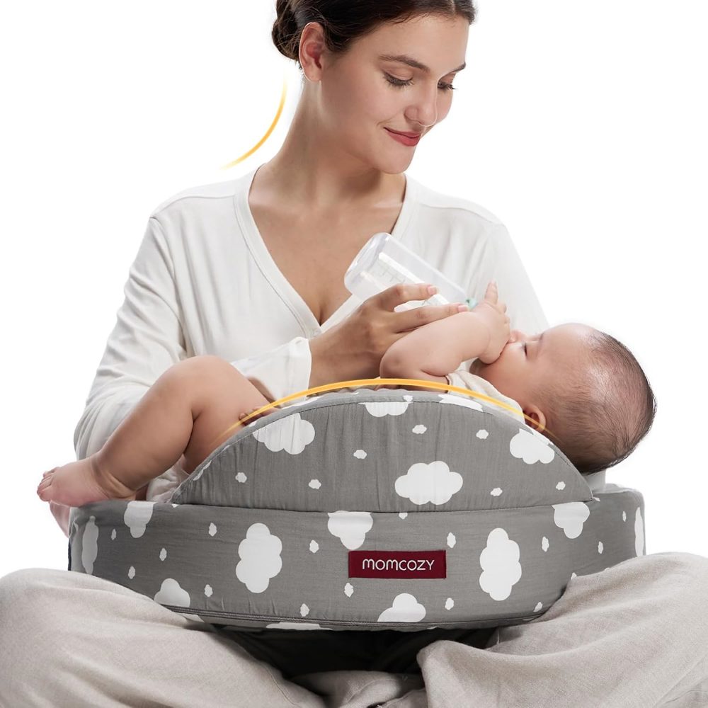 Momcozy Innovative Safety Guard Nursing Pillow Real Support for Tired Arms 💪